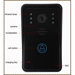 touch keypad control Villa Intercom System , 7 inch color TFT LCD indoor unit