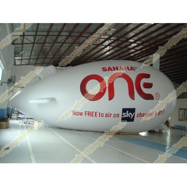 Inflatable advertising helium zeppelin with UV Protected Printing 0.18mm PVC for
