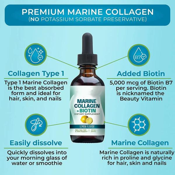high quality private label liquid collagen for women with biotin for beauty skin