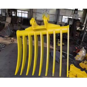 6 10 20 Ton Mini Excavator Leaf Rake Bucket Root Rake Grabber For Ex200 ZX210
