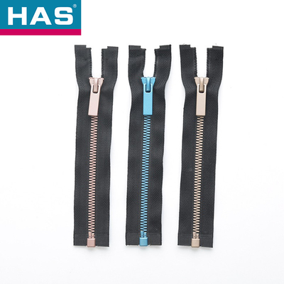 Quality #10 Customizable Metal Zipper Multi Color Zipper Blue With Auto Lock Slider wholesale