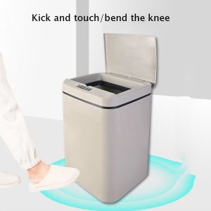 New Large-capacity Household Kitchen Smart Trash Can with Cover Automatic