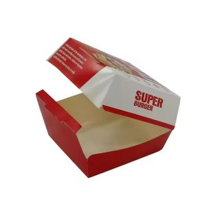 Customized Fast Food Takeaway Packaging Box for Hamburger and French Fries