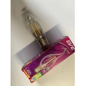 2w Filament Led Light Bulbs , Led Energy Saving Bulb Pc Glass