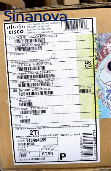 Quality C9200L 24P 4X E 24-Port PoE+ Layer 3 Switch Stackable Enterprise Access Switch original new wholesale