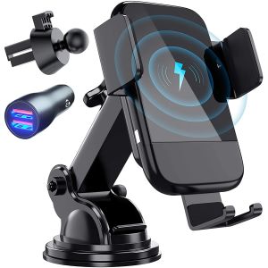 Wireless Car Charger Mount, 10W/7.5W Fast Charging, Adjustable Gravity Air Vent