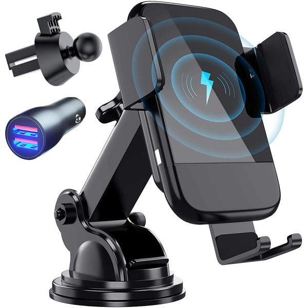 Wireless Car Charger Mount, 10W/7.5W Fast Charging, Adjustable Gravity Air Vent