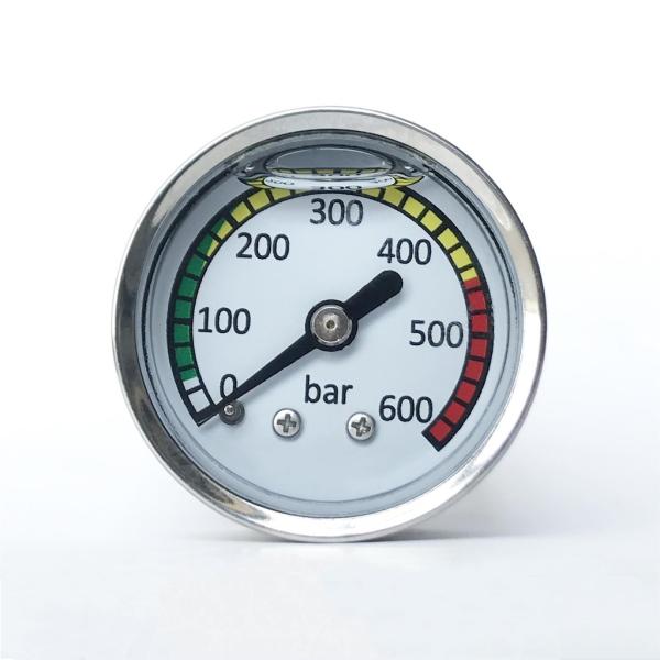 NPT Axial Mount Liquid Filled Pressure Gauge 600 Bar 1.5 Inches Bsp SS316 Wetted