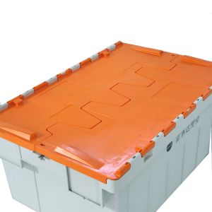 PP Plastic Nestable Crate with Lid Recyclable and Lockable Organization