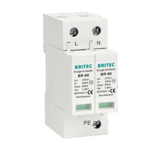 BR-60 3P+1 T2 Type 2 Surge Arrester Lightning Thunder Protector Spd surge Device