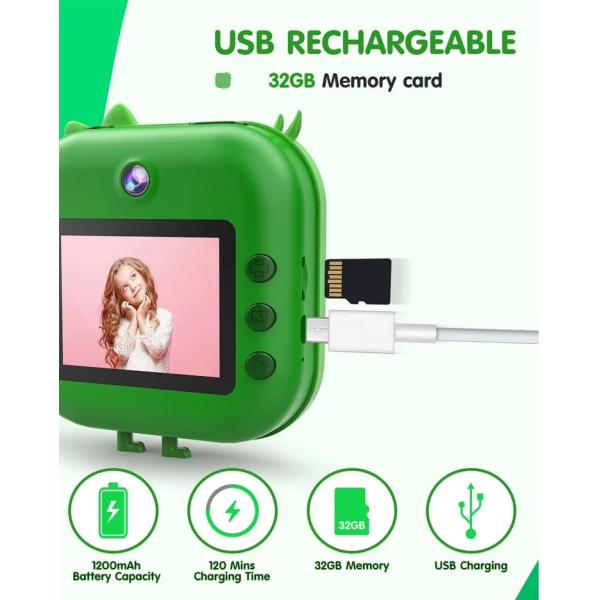 Dual Lens Childrens Kids Camera Toy Digital Camcorder 1080P FHD