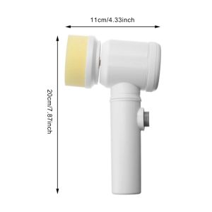 5 In 1 Multifunctional Cleaning Brush With 3 Replacement Brush Heads