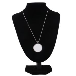 Sublimation Circle Pendant Necklace With Snake Bone Chain Unique Mothers Day