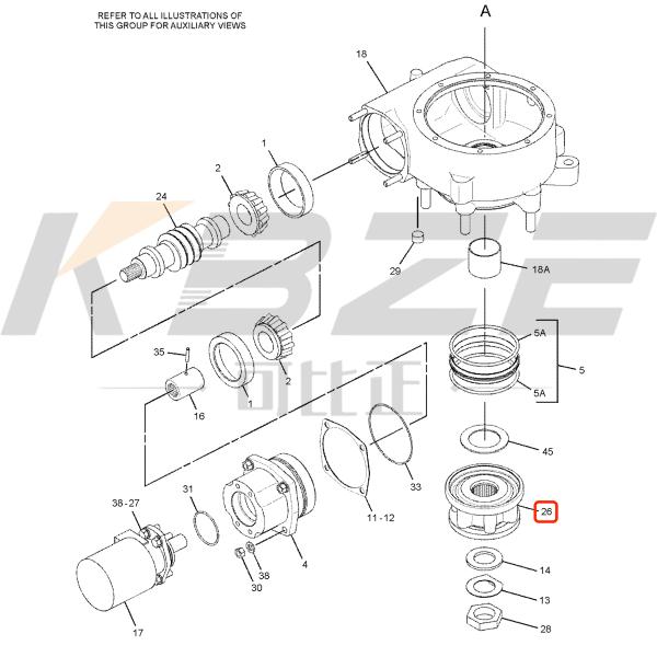 KBZE 458-3868 4583868 CAT PINION-CIRCLE DRIVE FOR 120G 120H 120K 140M 140K