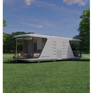 Cheap FULL KING K7 Prefabricated Outdoor Villa Mobile Modular Capsule House Commercial Space Prefab Capsule With Kitchen And Door Lock for sale