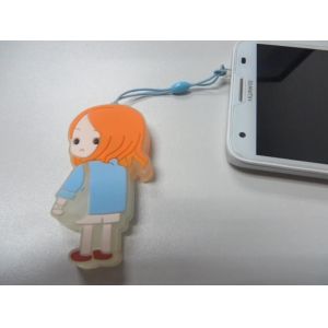 Custom 2d/3d Soft PVC Cartoon Figures Shape With Durable Elastic Lanyard For
