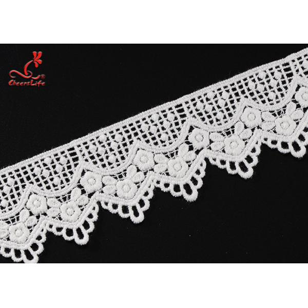 Quality Exquisite 4.8cm Wide Cotton Lace Trim For Home Textiles wholesale