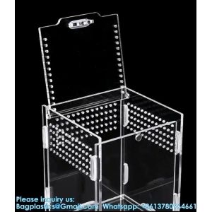 Acrylic Reptile Terrarium Clear View Transparent Acrylic Box Feeding Box For