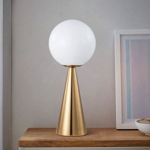 Europe table lamp white glass ball desk lamps student glass ball table lamp(WH