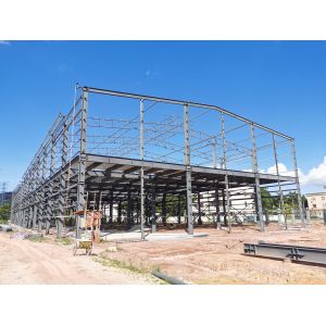 Large Span Light Steel Structure Industrial Workshop With High Strength Steel