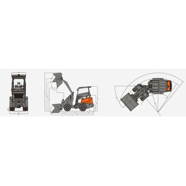 Double Hydraulic Motors Fully Hydraulic Loader