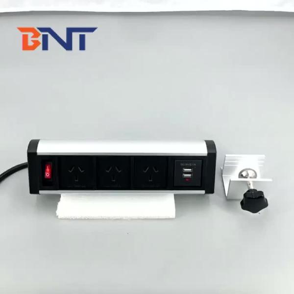 Cheap BNT Movable type on desk socket supply with bracket clamp on table edge for general use for sale