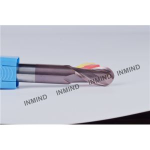 AlTiN Coating Long Ball End Cutter , HRC50 Ball Nose High Speed Steel End Mill