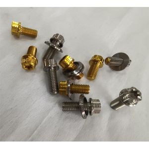 Titanium Fully Threaded Hex Socket Flange Bolt With Gr1 Gr5 Gr12 Customized