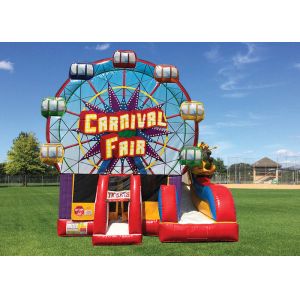 Carnival Ferris Wheel Inflatable Bouncer Combo / Blow Up Backyard Bounce House
