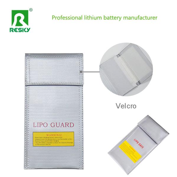 Fireproof Explosion Proof Waterproof 20 X 10cm Silver Glass Fiber RC LiPo Battery Bag For Battery Charging