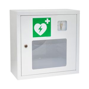 Lockable AED Cabinet / AED Wall Box 370x370x170mm With Emergency Key