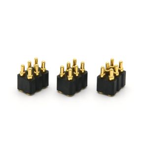 Double Row 6 Pin Pogo Connector SMT Pogo Pin Contacts 2.54mm Pitch