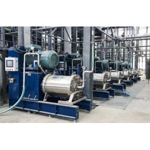 Powerful NMM Large Flow Bead Mill 22KW Bottom Discharge Grinding Media 0.3-1.2mm