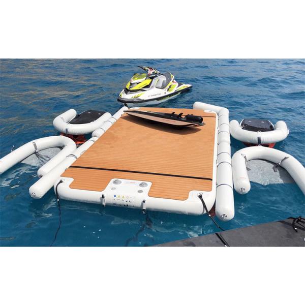 Inflatable Floating Platform Water Island Jet Ski Dock Mat C Shape Floating Dock