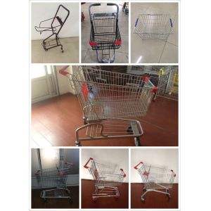 Stable Commercial Shopping Trolley Metal Garment Display Rack Store Shelving
