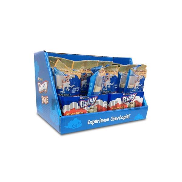 Eye Catching Blue Cardboard Counter Display Boxes , Custom POS Counter Top