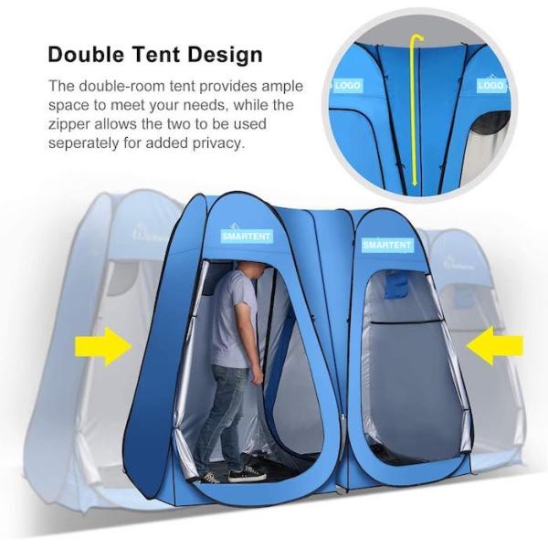 94.5*47.2*74.8Inch Waterproof Blue Polyester 190T Pop Up Privacy Tents With Full Coverage And Instant Setup