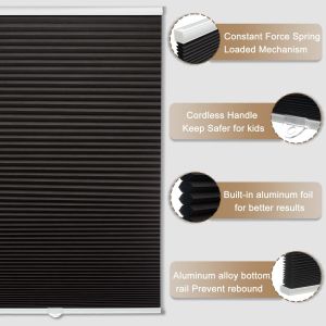 New Design Blackout Motorized Low Profile Honeycomb Cellular Blinds