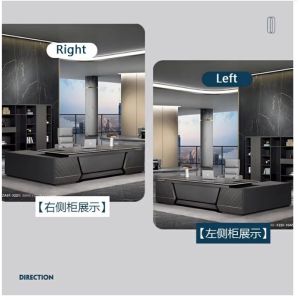 Executive Office Desk With Paint Baking Processwood Grainhinclined Table Edge