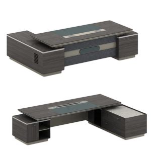 Customized Colors Modern Simple Style L Shape MDF Boss CEO Office Desk with