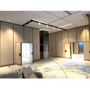 Double Seal Aluminum Track With Single / Double Door Pass Freely Track Free Movable Folding Partition Wall