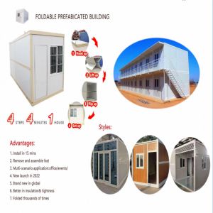 Modular Galvanized Steel Frame Folding Container House for Small Standard Living