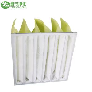 HVAC System Polyester Pocket Air Filter Bag M6-M9 3200m³/h Air Volume Galvanized
