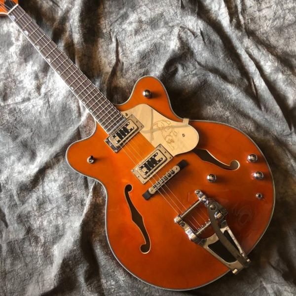 Quality Custom double F hollow body Jazz electric guitar 6 Strings,Rosewood fingerboard, Gold hardware gitaar,China Muscial Inst wholesale