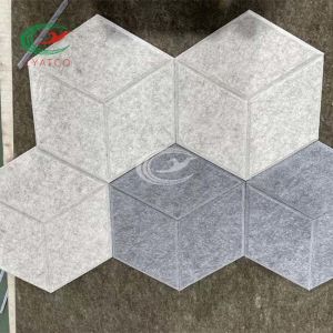 Fireproof Nontoxic Hexagon Sound Panels , Multipurpose Hexagon Acoustic Tiles