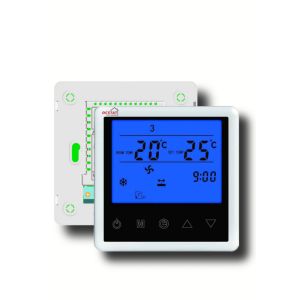 China FCU Touch Button Heating And Cooling Thermostat With Programmable Fan on sale