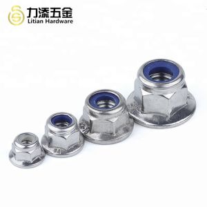 Flange Stainless Steel Nyloc Nuts M4 M5 M6 M8 M10 DIN6926