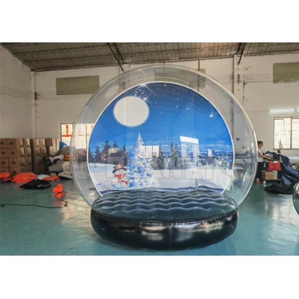 Quality Customized Backdrop Inflatable Giant Snow Globe Christmas Inflatable Human Size Snow Globe With Air Blower wholesale