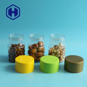 556ml 211# Transparent Empty PET Plastic Bottle Can With Screw Cover