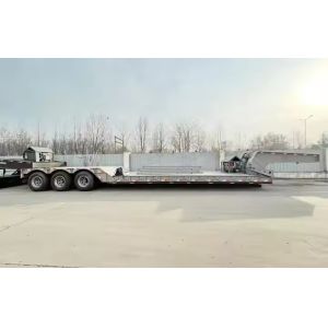 3 Axle 80t Customize Mechanical Suspension Detachable Gooseneck Lowbed Trailer
